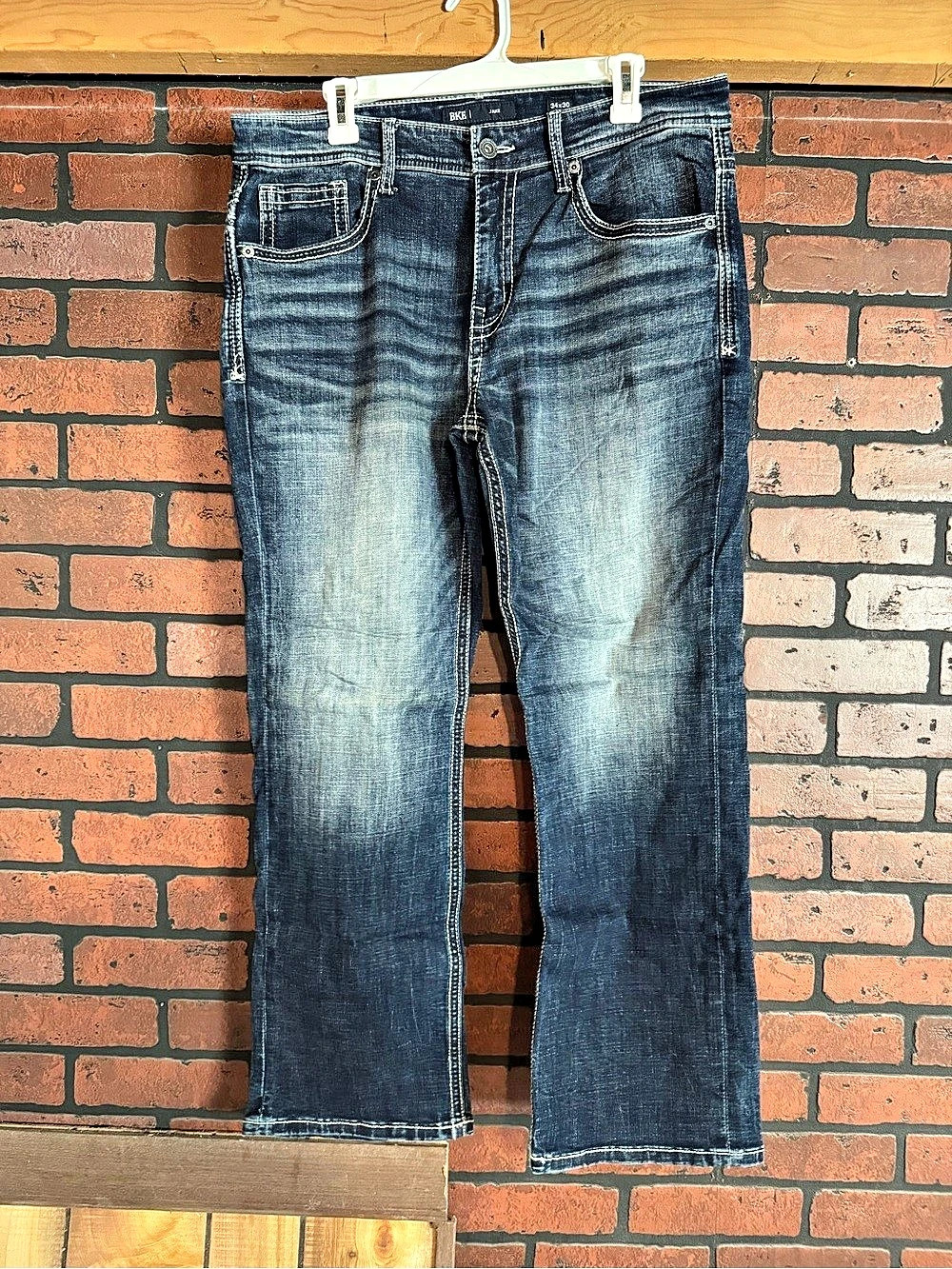 BKE Jake Straight Jeans Men's Waist 34x30 Blue